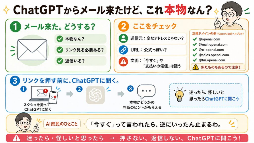 ChatGPTからメール来たけど、これ本物なん？−１