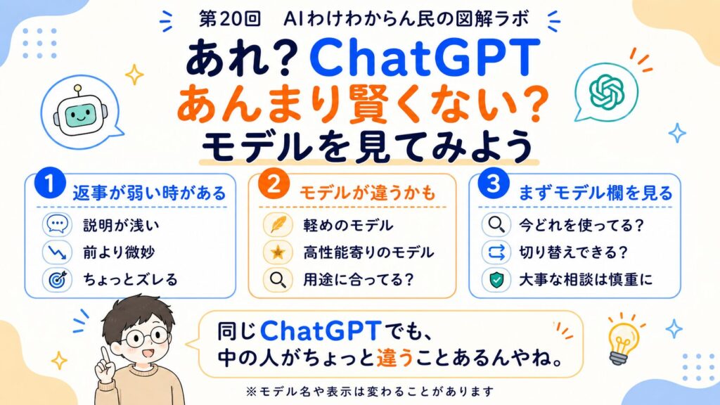 ChatGPTがあんまり賢くない?まずはモデルを見てみよう
